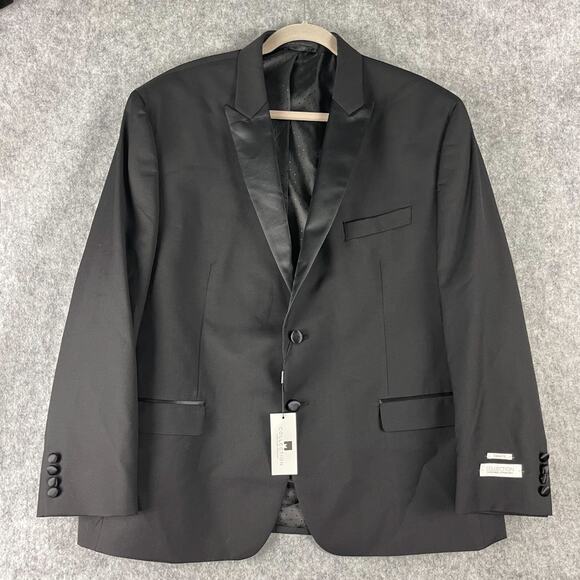 Collection by Michael Strahan Tuxedo Jacket Men 48S Black Wool Blend Formal NEW - Picture 1 of 16